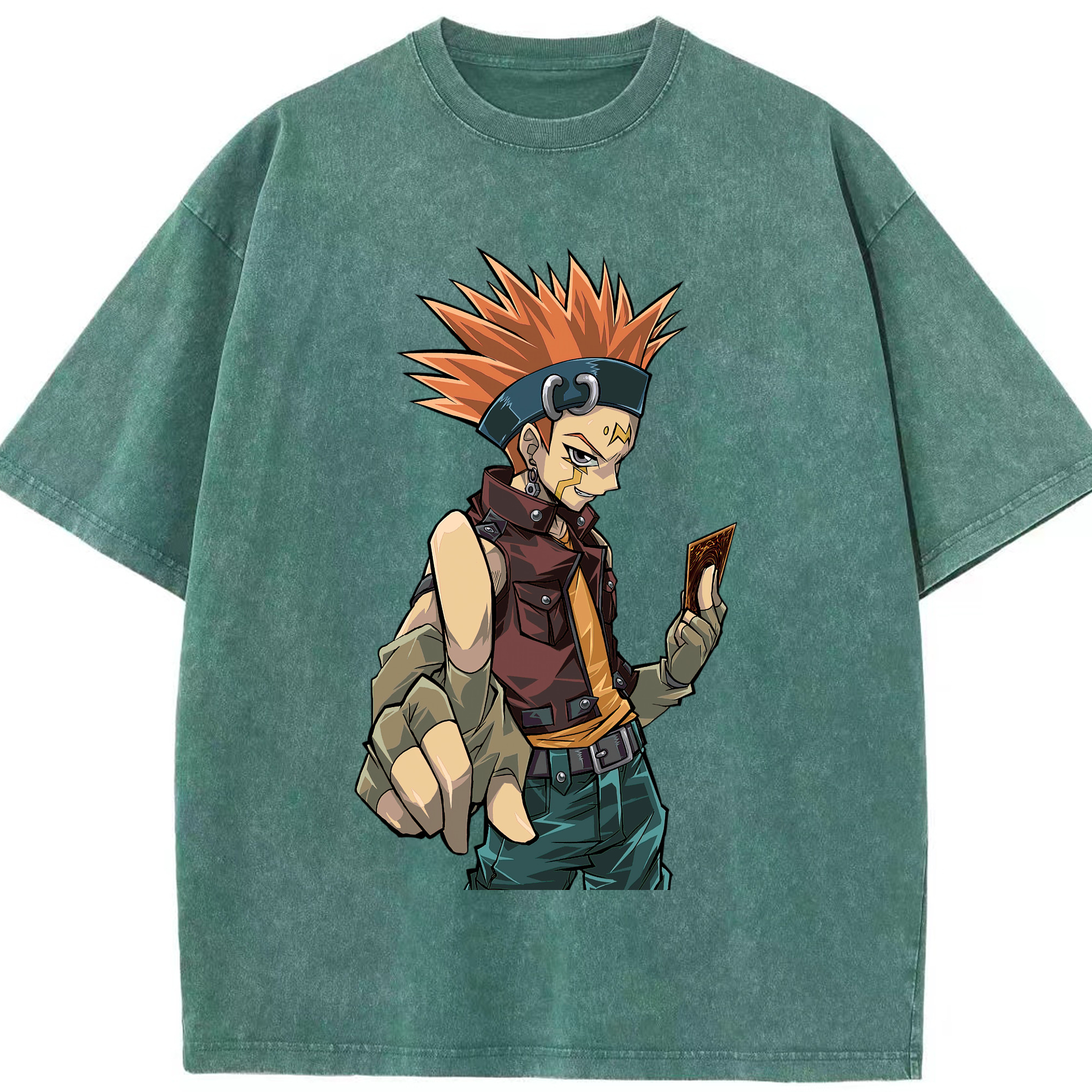 （画像用） 遊☆戯☆王 Yu-Gi-Oh! 綿100% ヴィンテージ風 半袖Tシャツ（フロントプリント）